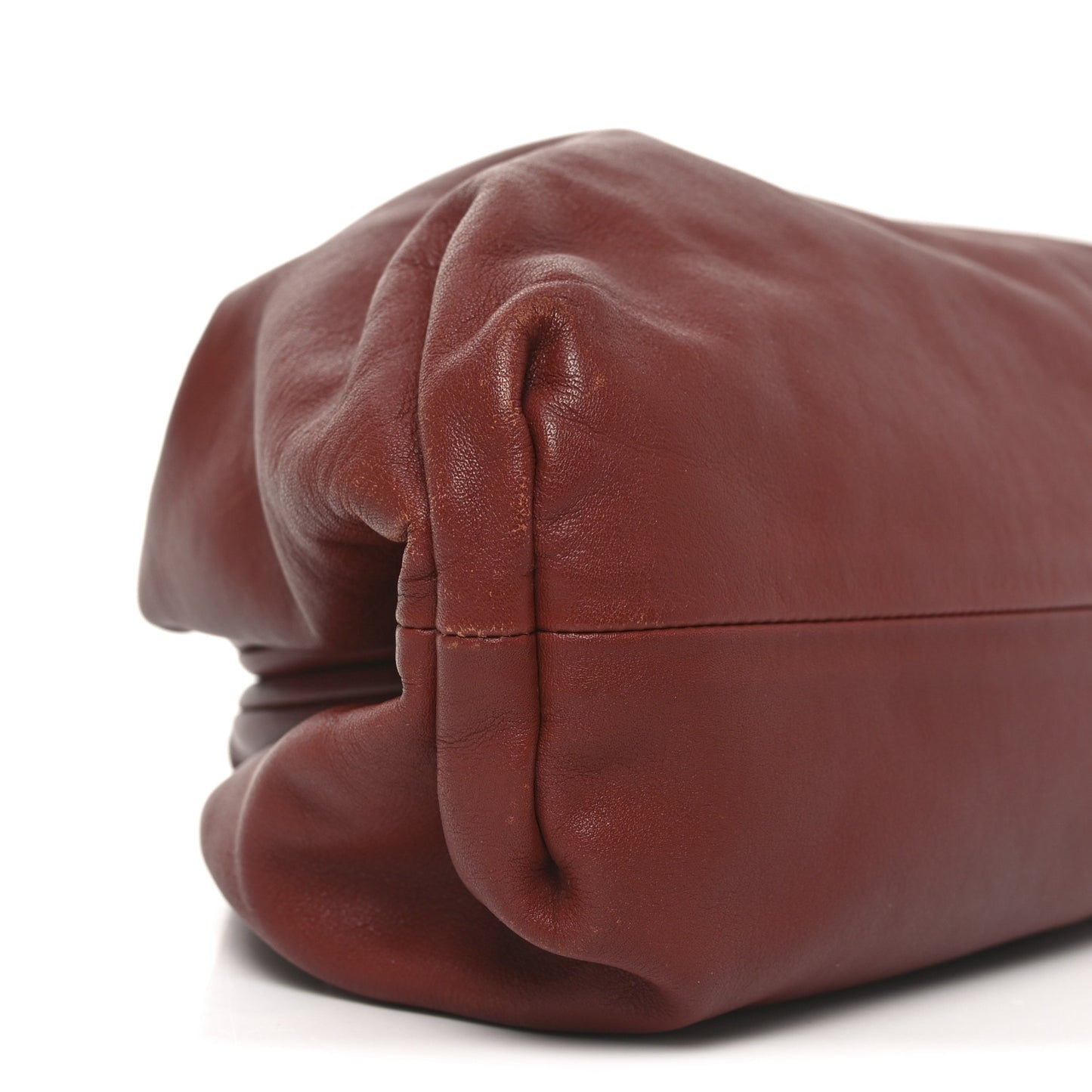 Smooth Butter Calf The Pouch Oversized Clutch Rust