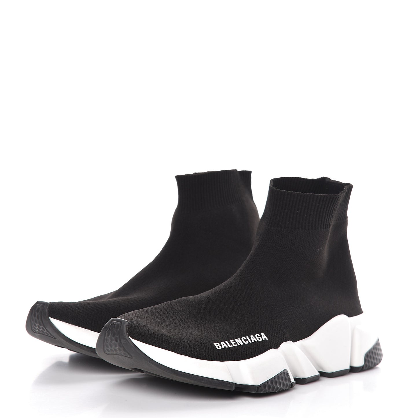 Neoprene Knit Womens Speed Sneakers 38 Black White