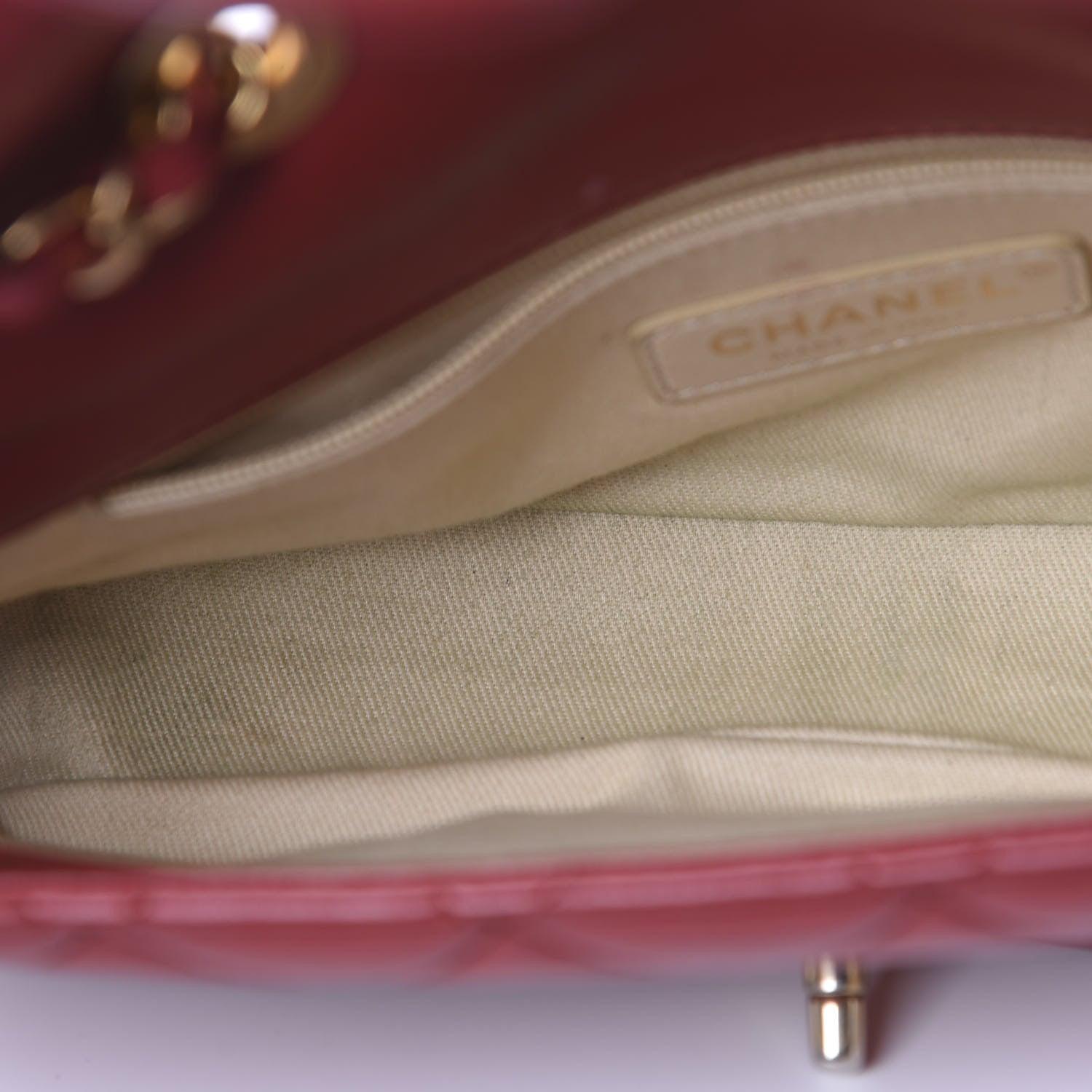 Chanel Lambskin Quilted Medium Contrast Stitch Flap Red 7 of 18
