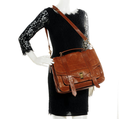 Proenza Schouler Lambskin Large PS1 Satchel Saddle 2 of 11
