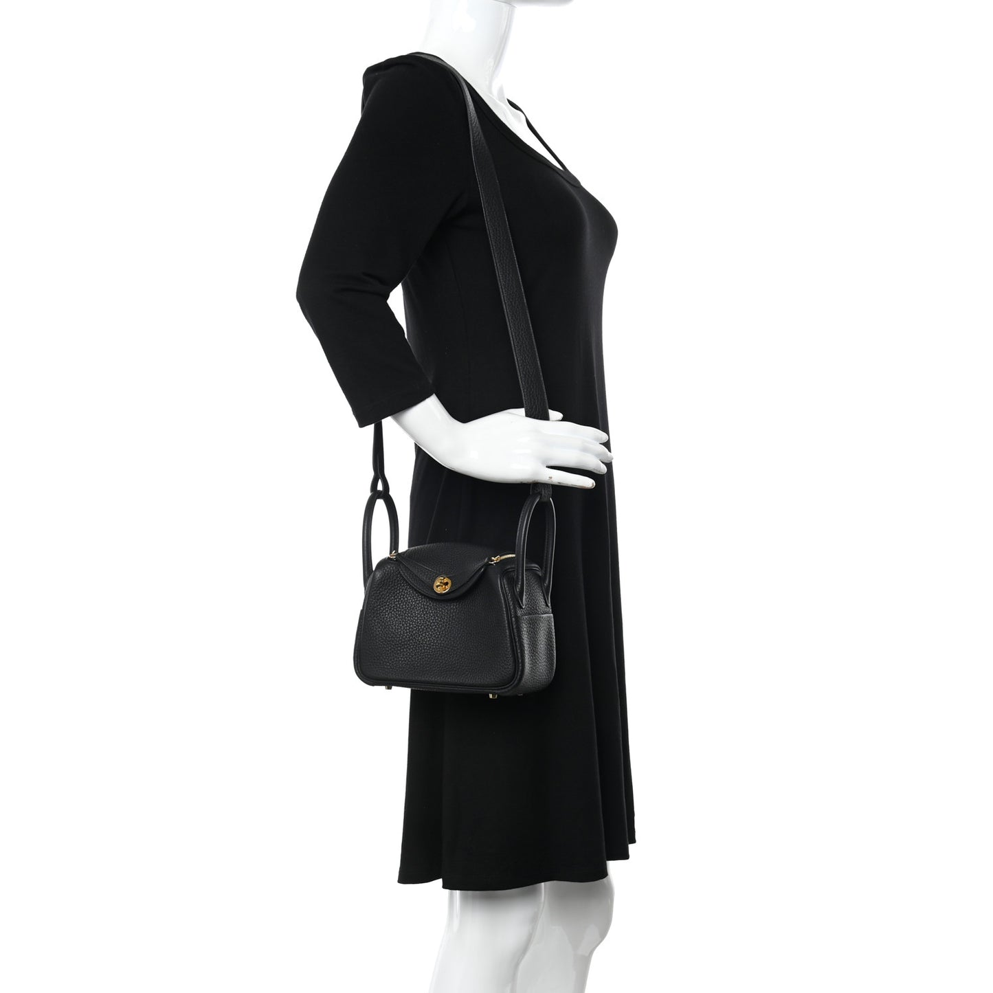 Taurillon Clemence Mini Lindy 20 Black