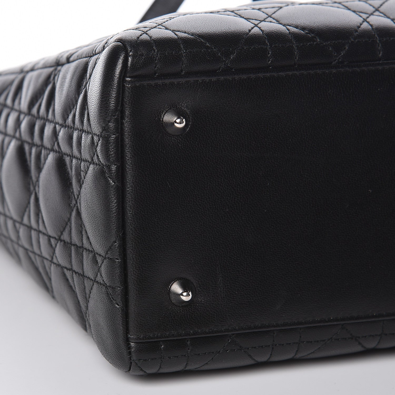 Christian Dior Lambskin Cannage Medium Lady Dior Black 13 of 15