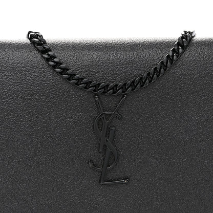 Saint Laurent Grained Metallic Calfskin Monogram Chain Wallet Black 8 of 11