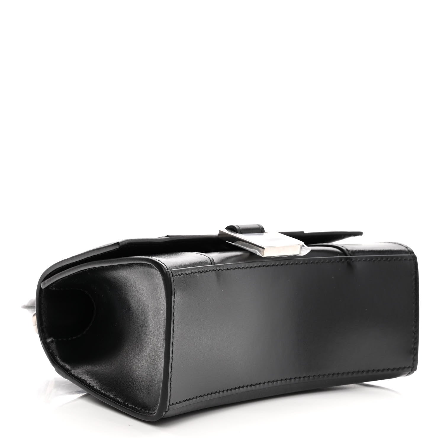 Balenciaga Shiny Box Calfskin Hourglass Top Handle Bag XS Black 4 of 10