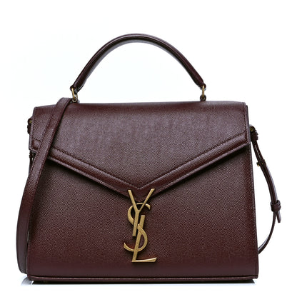 Saint Laurent Grain de Poudre Medium Classic Monogram Cassandra Top Handle Rouge Legion 1 of 4