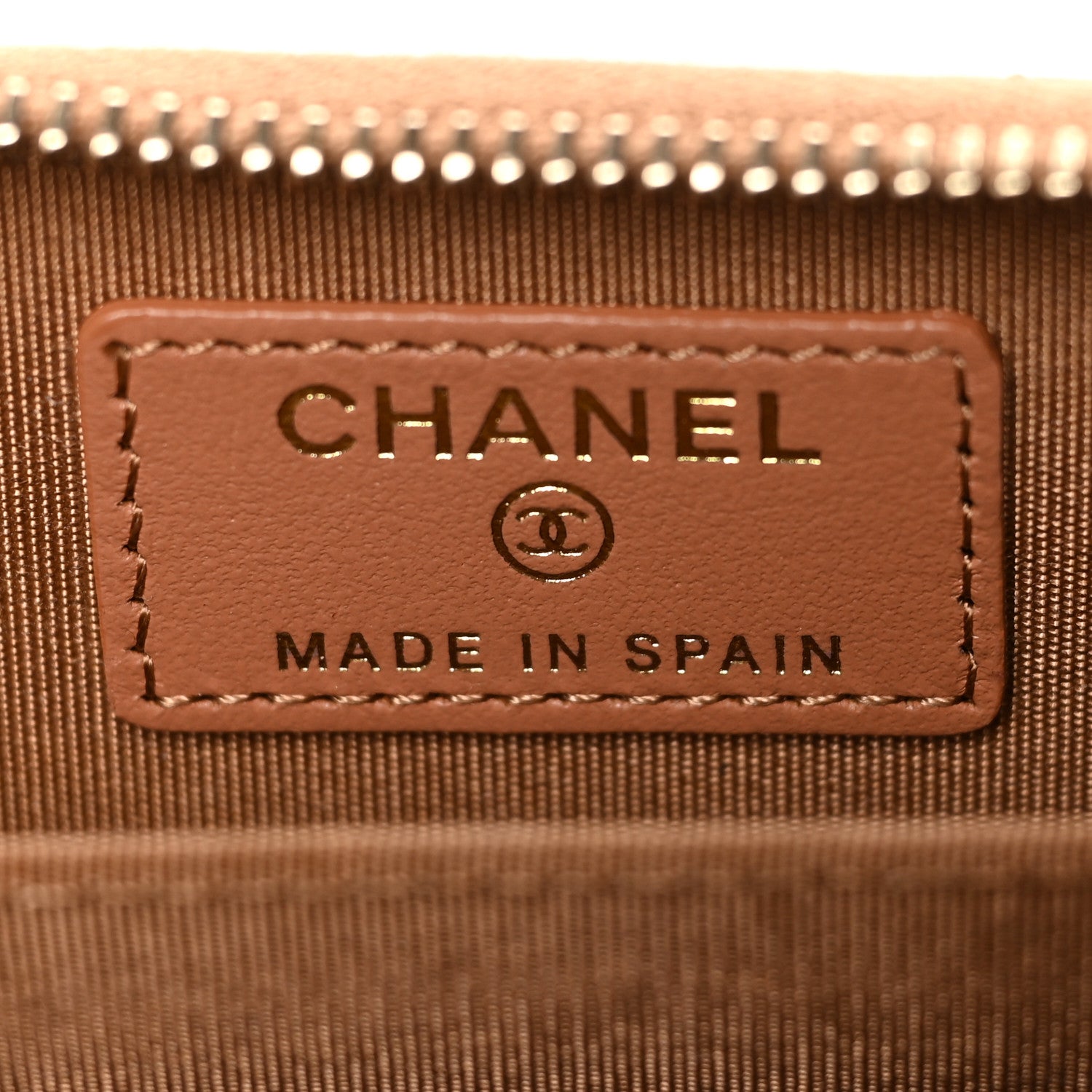 Chanel Lambskin Quilted Chanel 19 Zip Around Coin Purse Wallet Brown 6 of 7