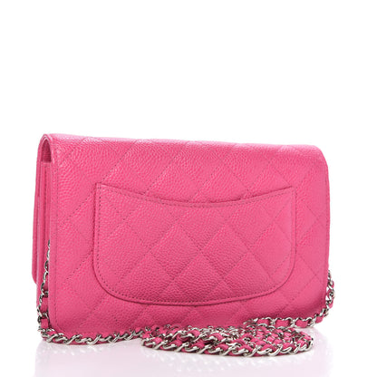 Chanel Caviar Quilted Wallet on Chain WOC Pink 3 of 11