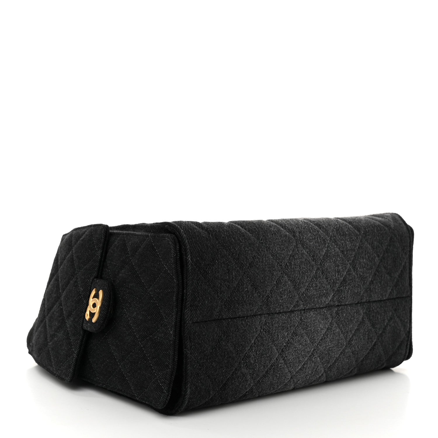 Chanel Washed Denim Quilted Small Chanel 25 Handbag Black 4 of 10