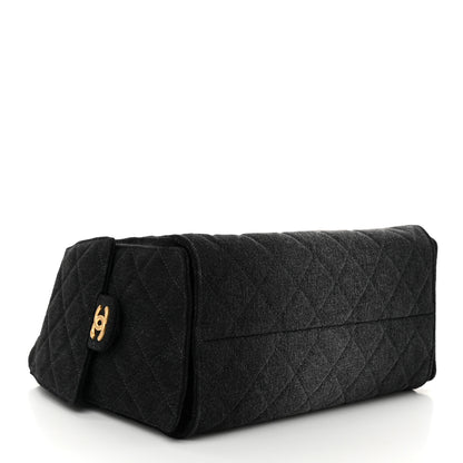 Chanel Washed Denim Quilted Small Chanel 25 Handbag Black 4 of 10