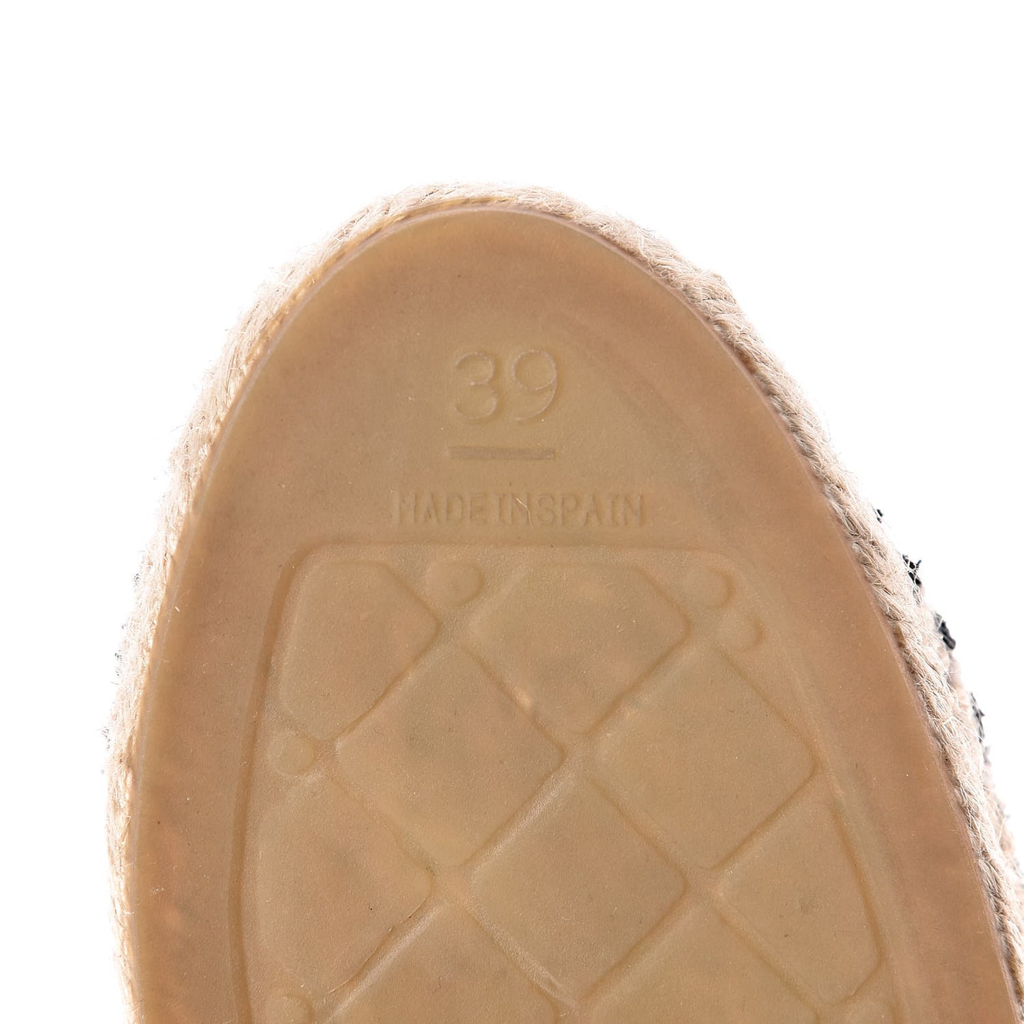 Terry Cloth CC Espadrilles 39 Silver Black
