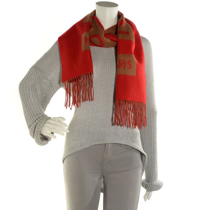 Louis Vuitton Cashmere Baroda Muffler Scarf Rouge Camel 2 of 4