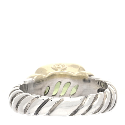 David Yurman Sterling Silver 14K Yellow Gold Peridot 10mm Noblesse Ring 56 7.5 3 of 5