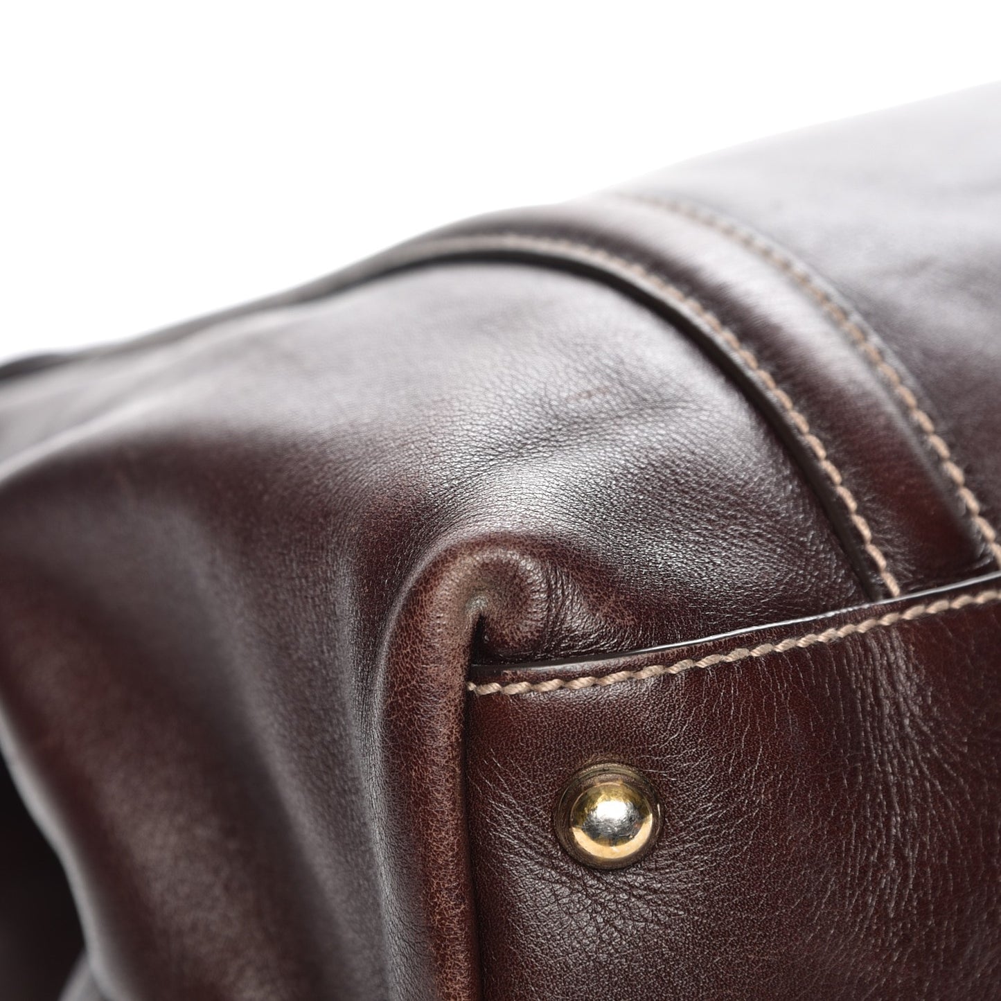 Calfskin Medium Britt Tote Dark Brown