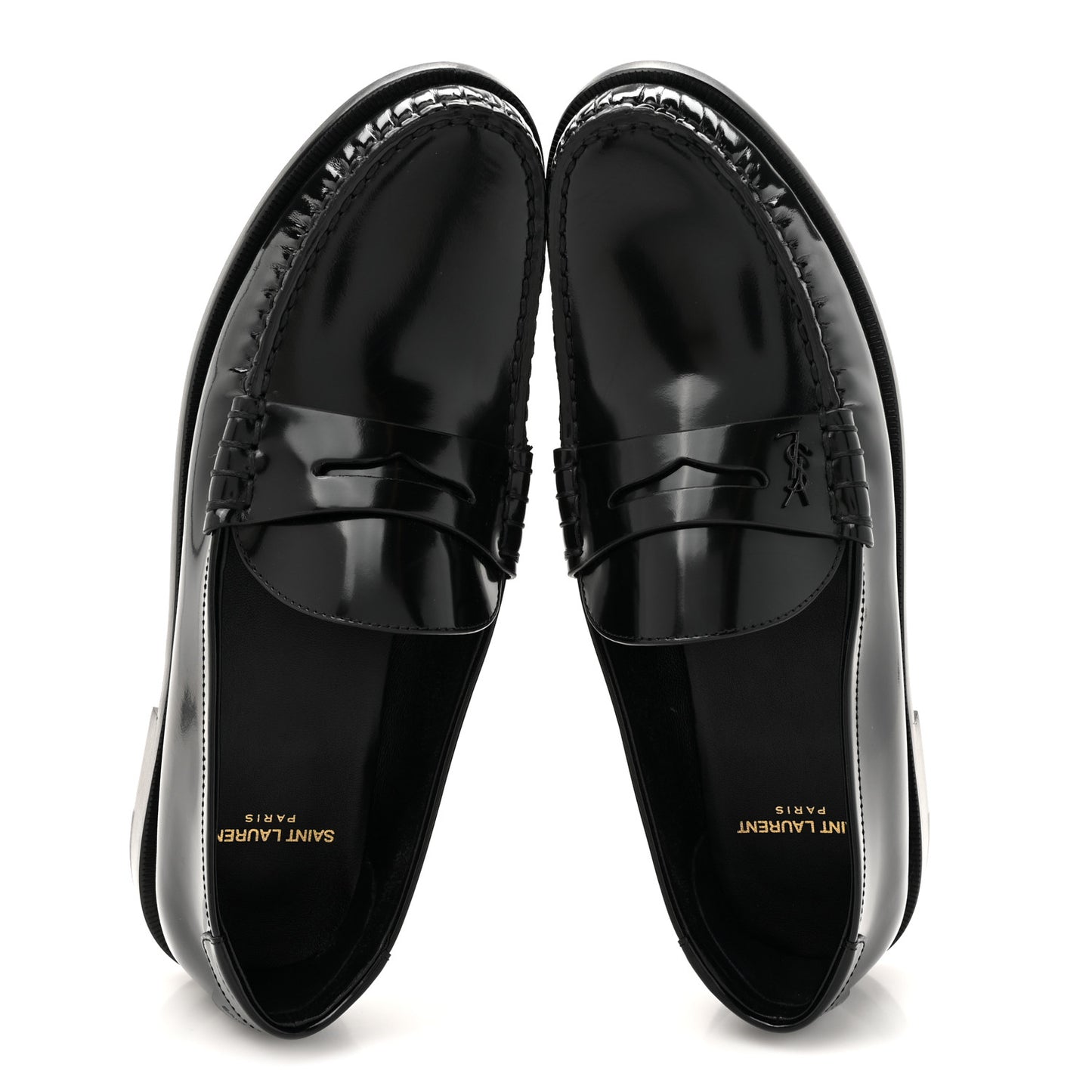 Magnum Lux Calfskin Le Loafer 15 Moccasins 40.5 Black