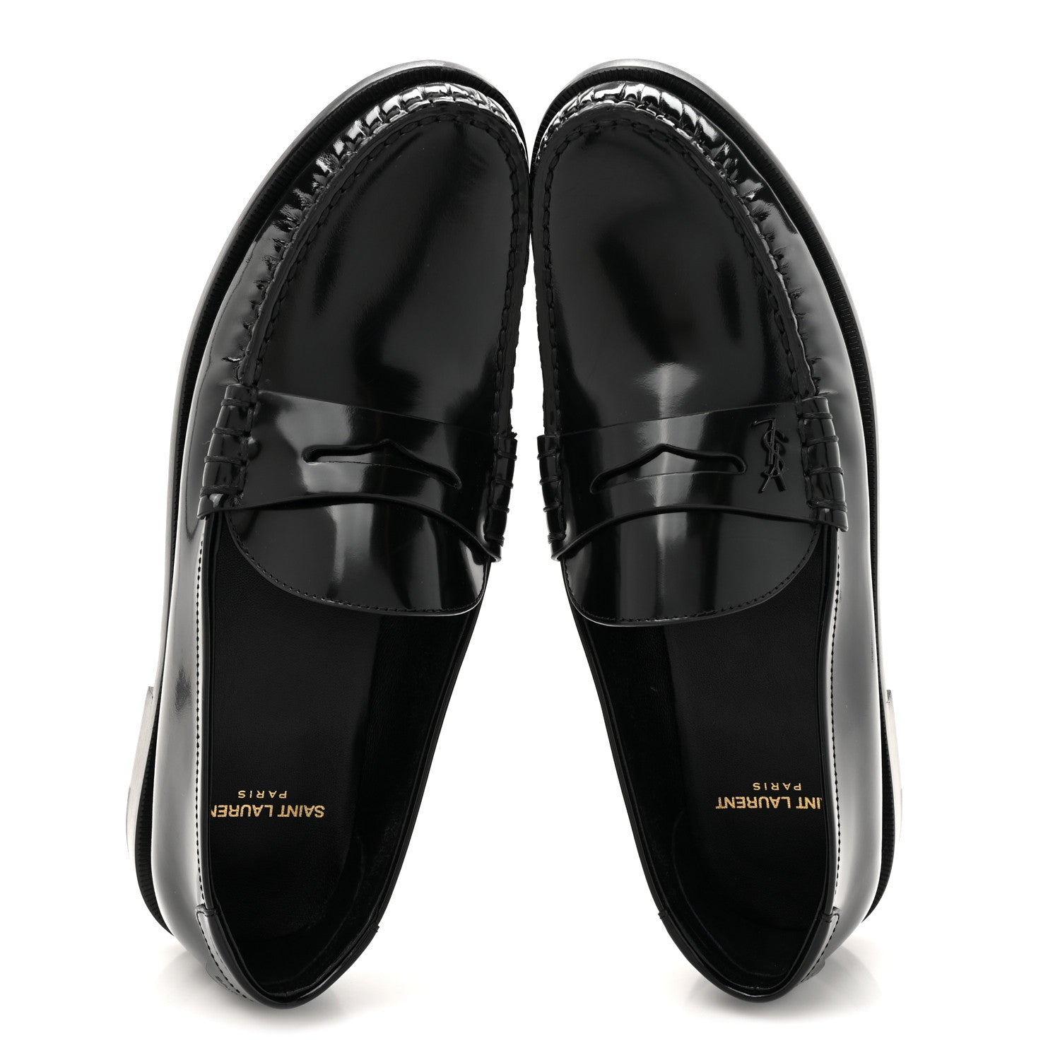 Saint Laurent Magnum Lux Calfskin Le Loafer 15 Moccasins 40.5 Black 2 of 10