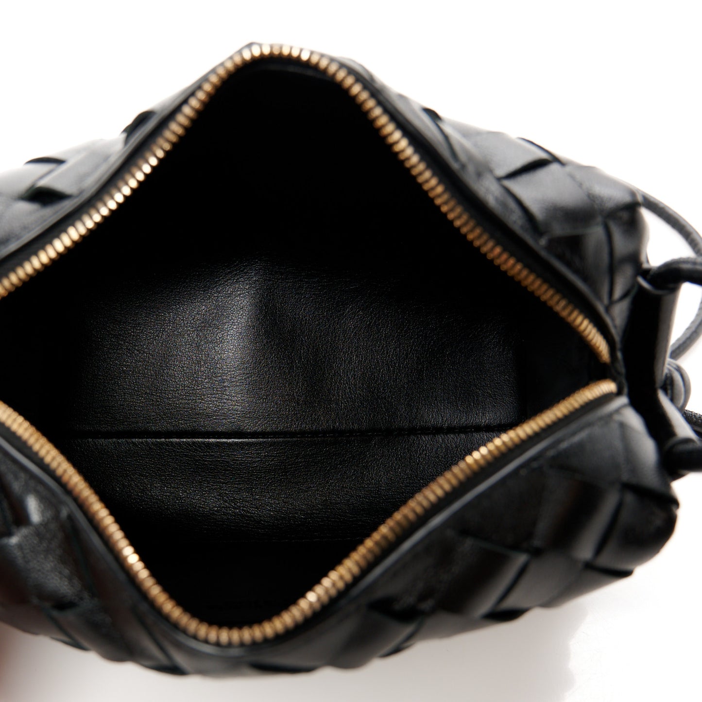 Nappa Intrecciato Mini Loop Camera Bag Black