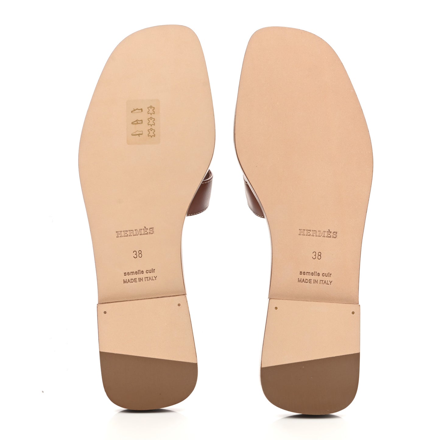 Box Calfskin Oran Sandals 38 Gold