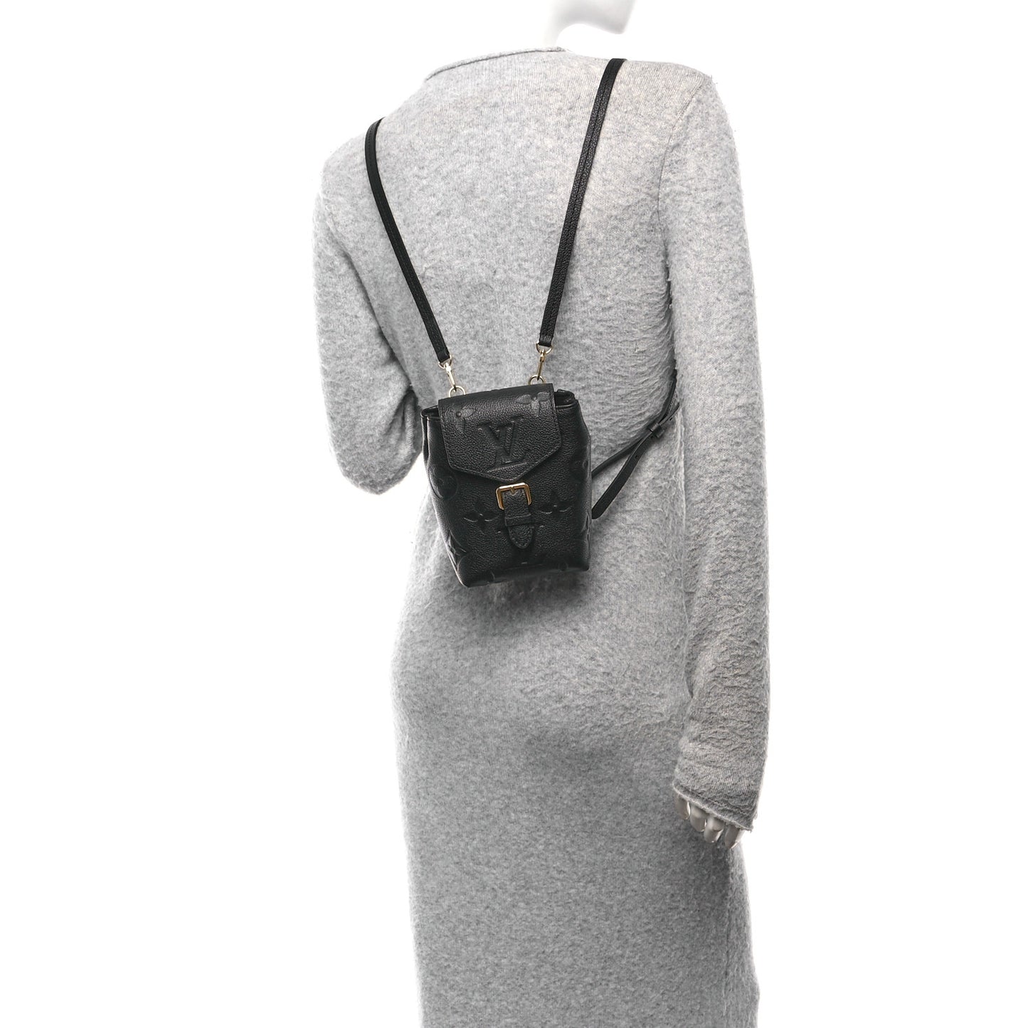 Empreinte Monogram Giant Tiny Backpack Black