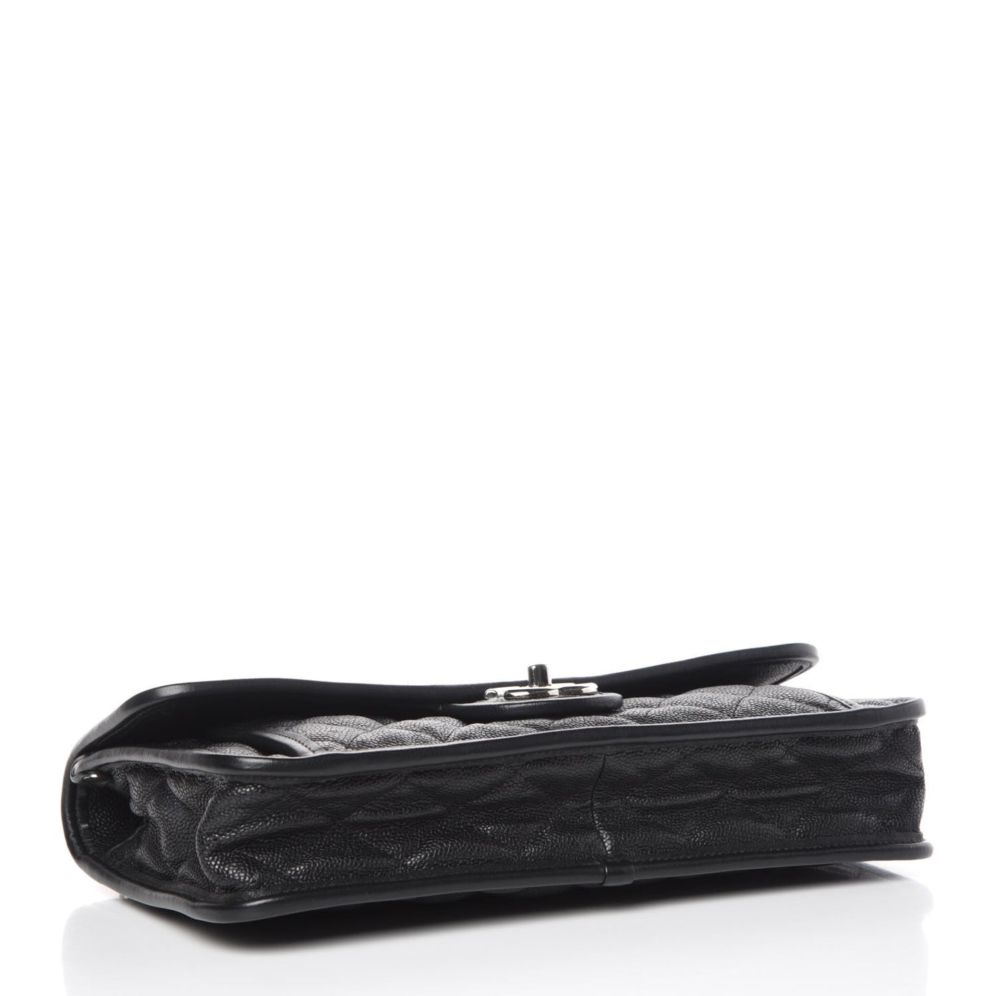 Caviar Quilted Medium French Riviera Flap Black