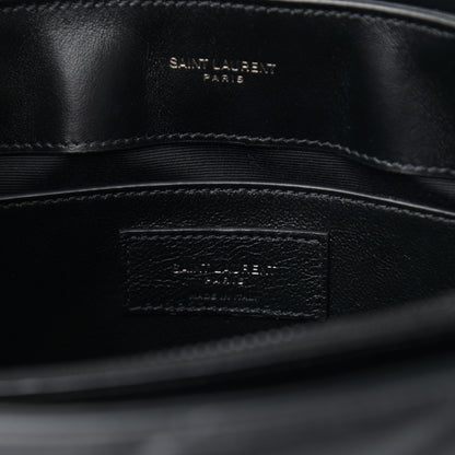 Saint Laurent Calfskin Y Quilted Monogram Small Loulou Chain Satchel Black 6 of 11