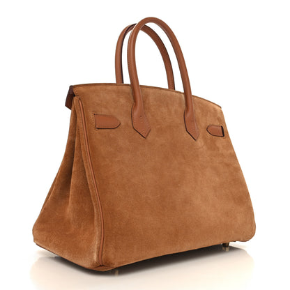 Hermes Veau Doblis Swift Grizzly Birkin 30 Gold 3 of 12