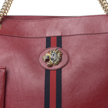 Gucci Calfskin Large Rajah Chain Tote Romantic Cherry 13 of 13