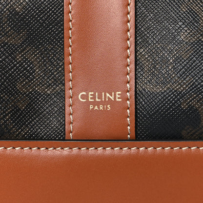 Celine Triomphe Canvas Calfskin Medium Bucket Bag Tan 6 of 10
