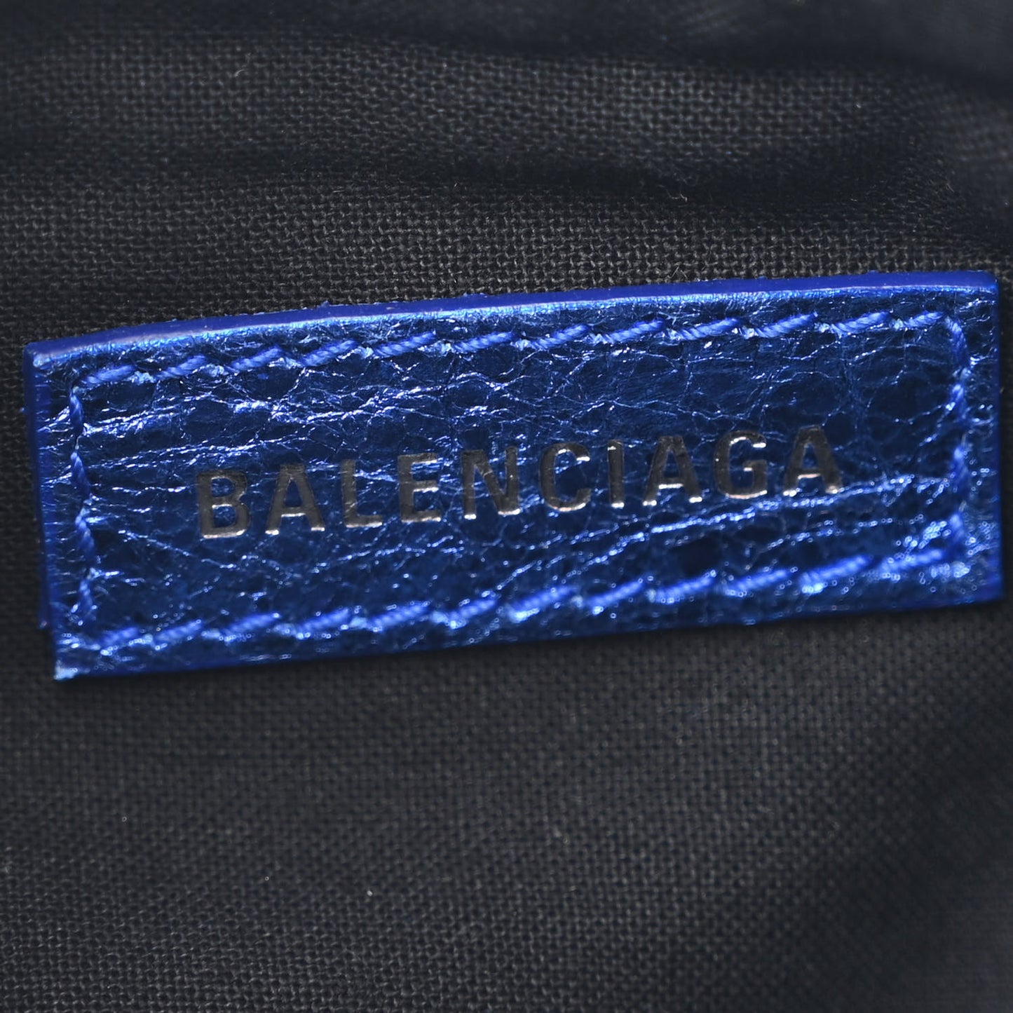 Metallic Arena Agneau Le Cagole Shoulder Bag XS Blue