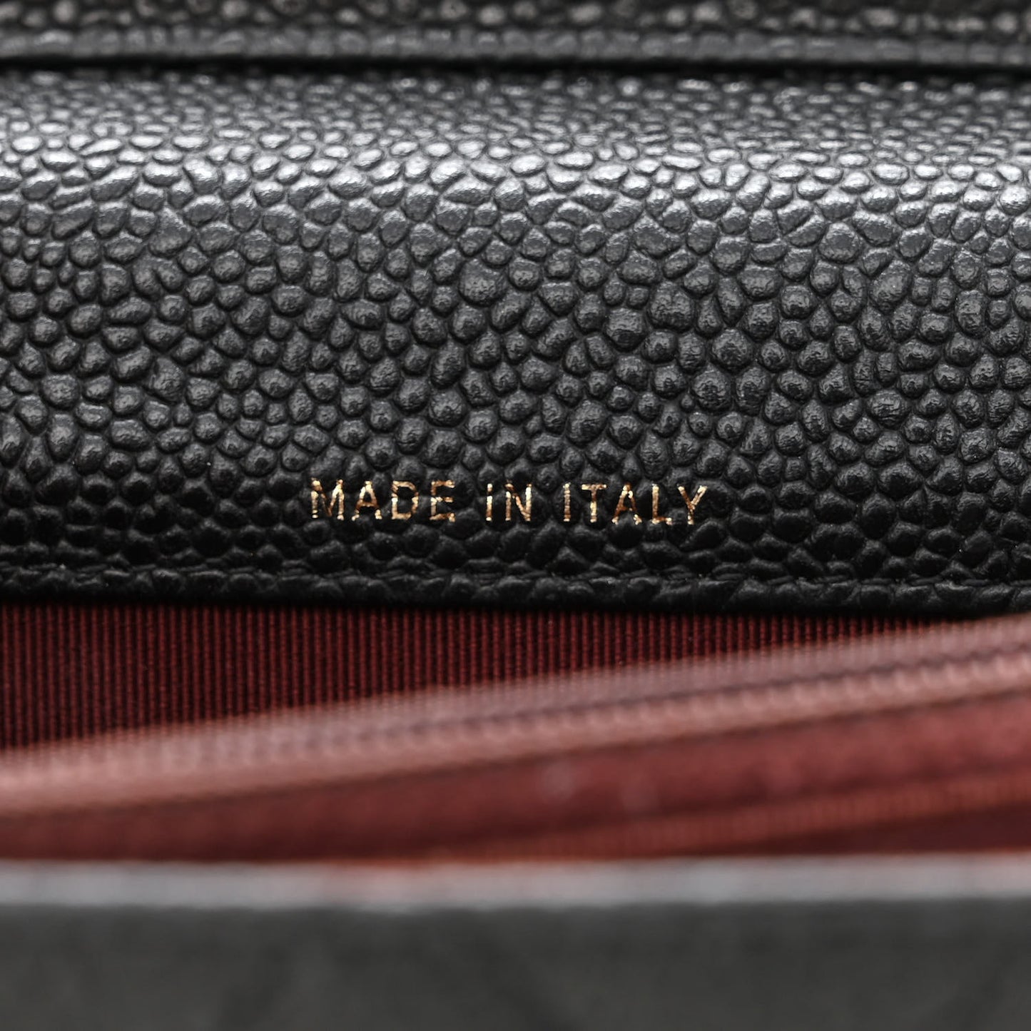 Caviar Quilted Square Wallet On Chain WOC Black