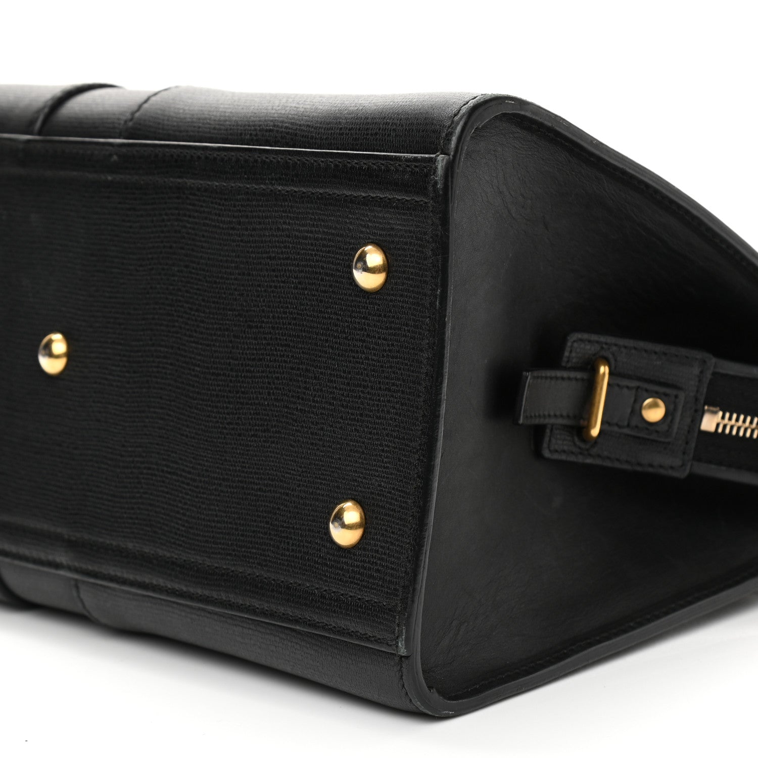 Saint Laurent Textured Calfskin Small Cabas ChYc Black 10 of 14