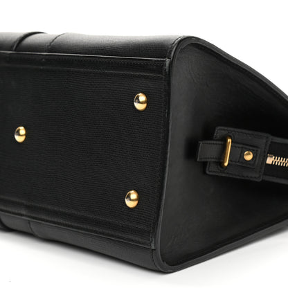 Saint Laurent Textured Calfskin Small Cabas ChYc Black 10 of 14