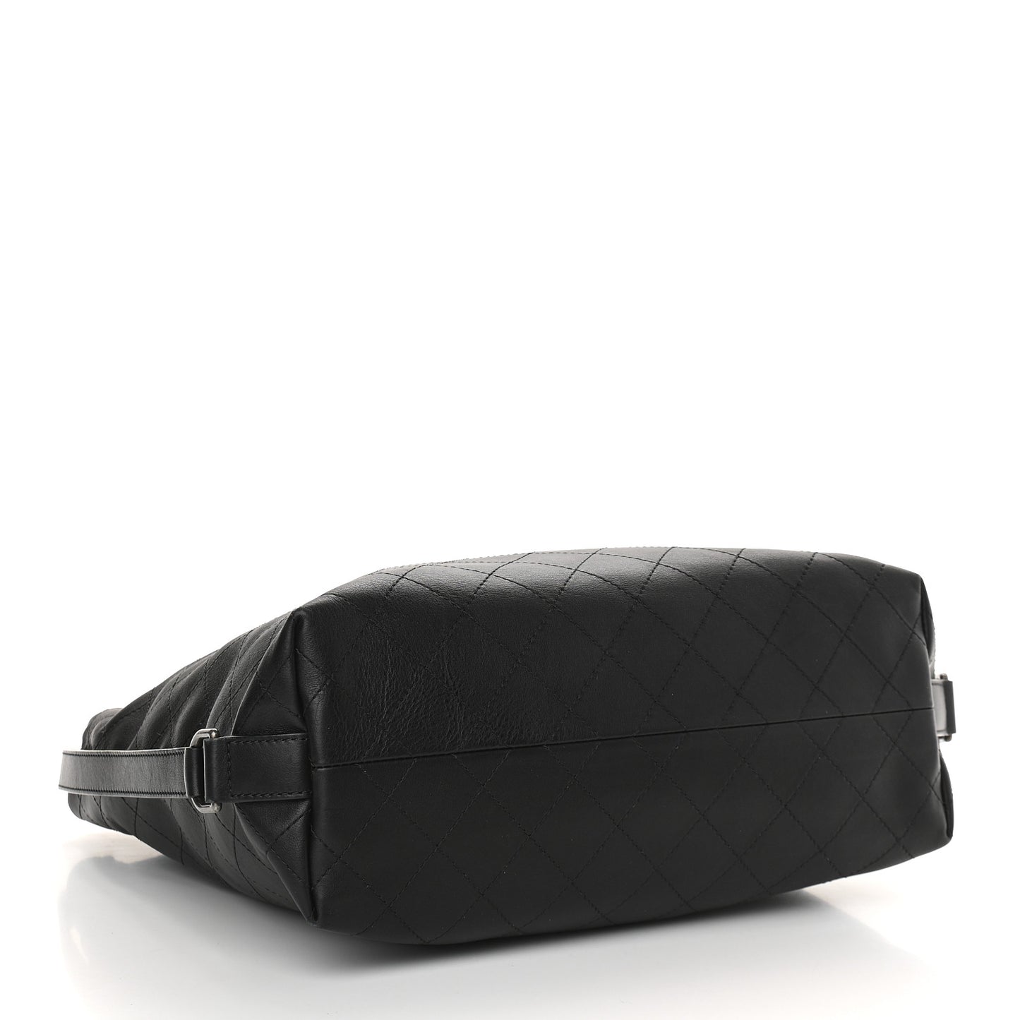 Calfskin Stitched Large Hobo Black