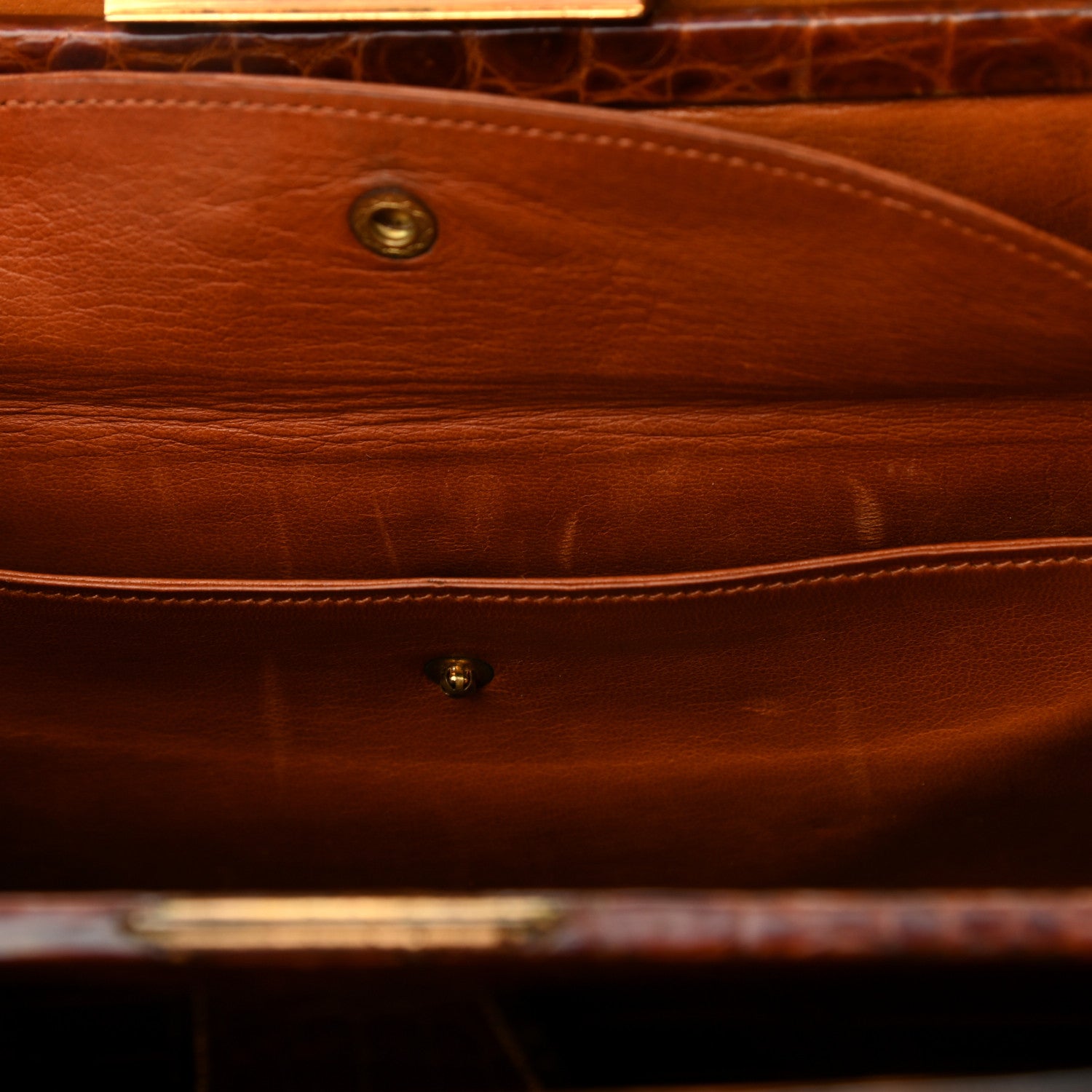 Hermes Shiny Crocodile Sac Pullman Havane 10 of 13