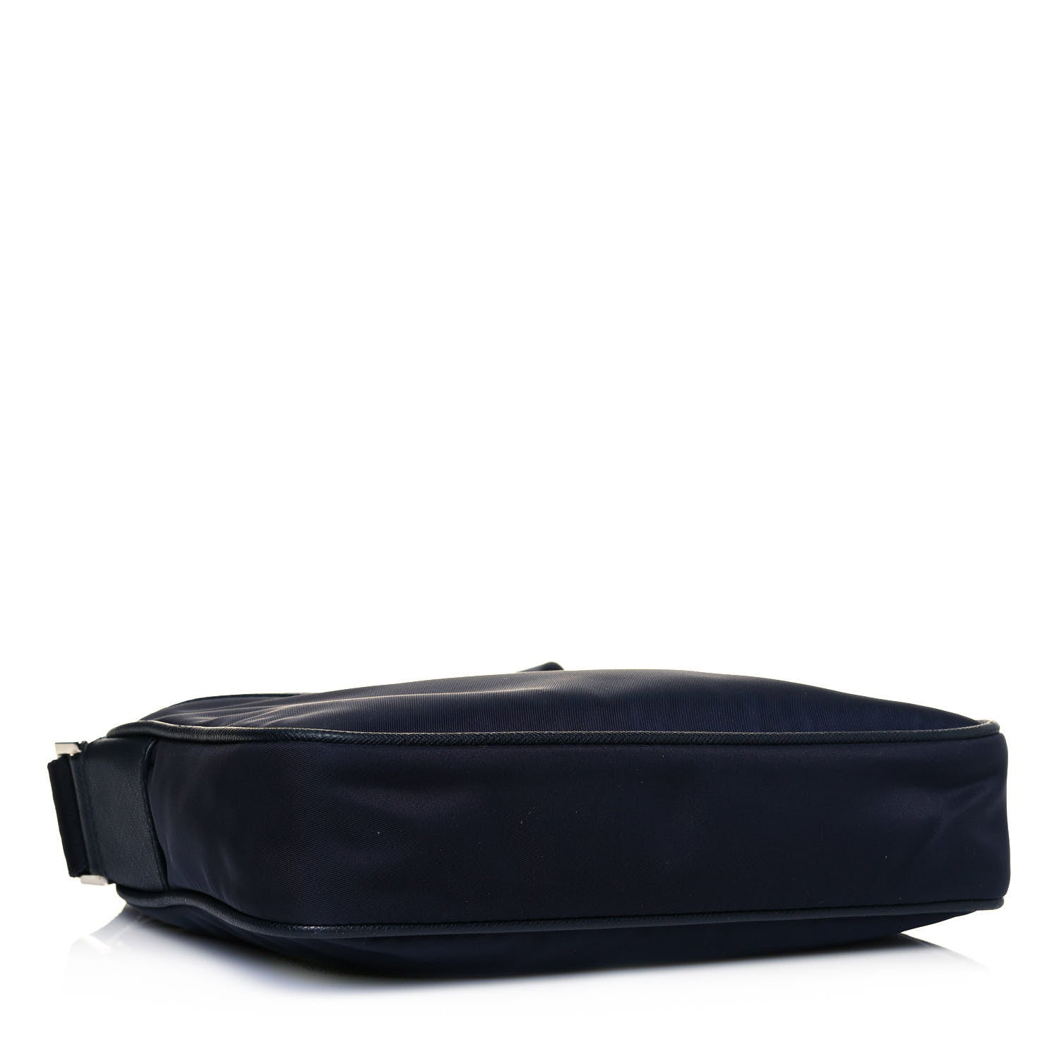 Prada Tessuto Nylon Saffiano Flat Messenger Bag Blue 4 of 11