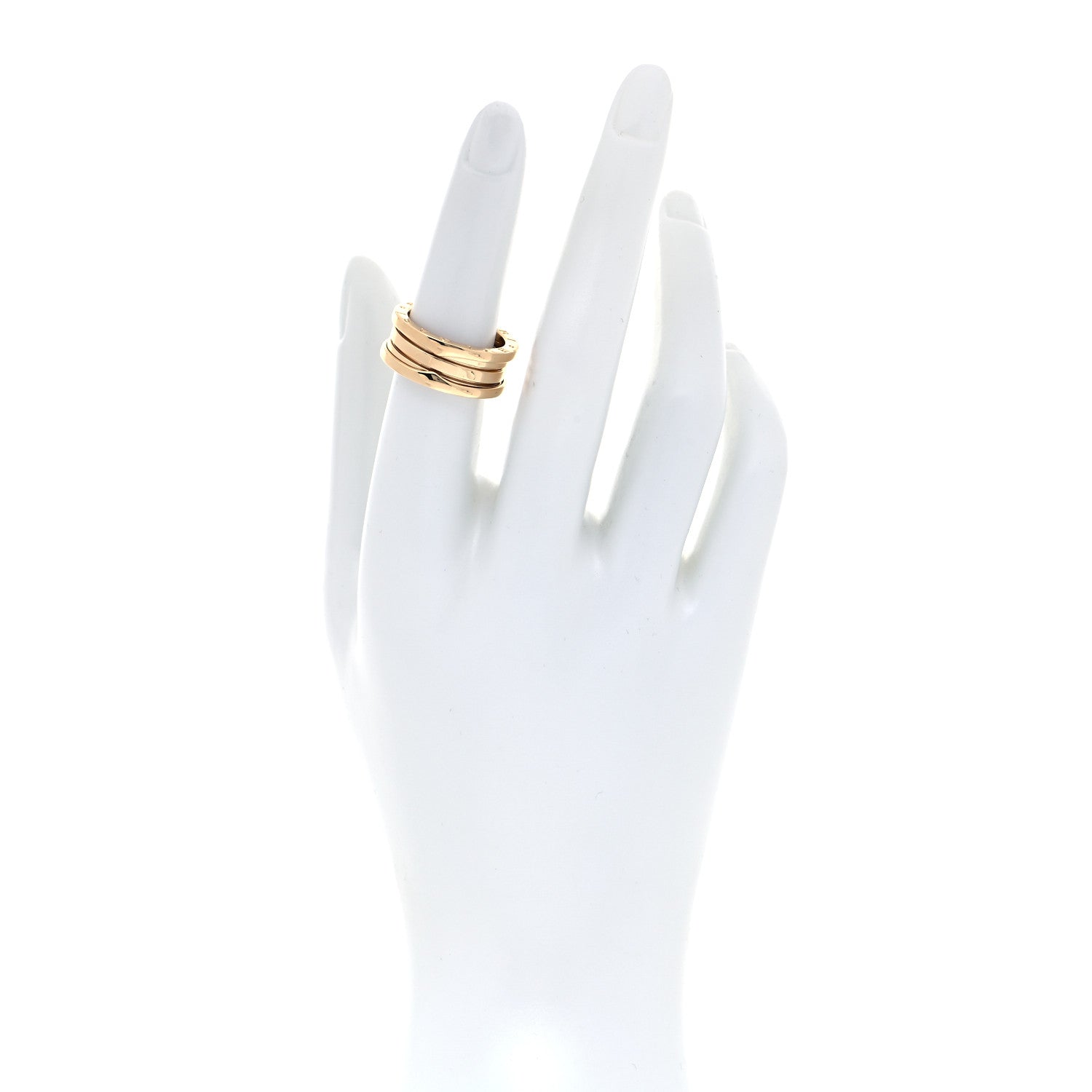 Bulgari 18K Yellow Gold B.Zero1 Three-Band Ring 53 6.25 6 of 10