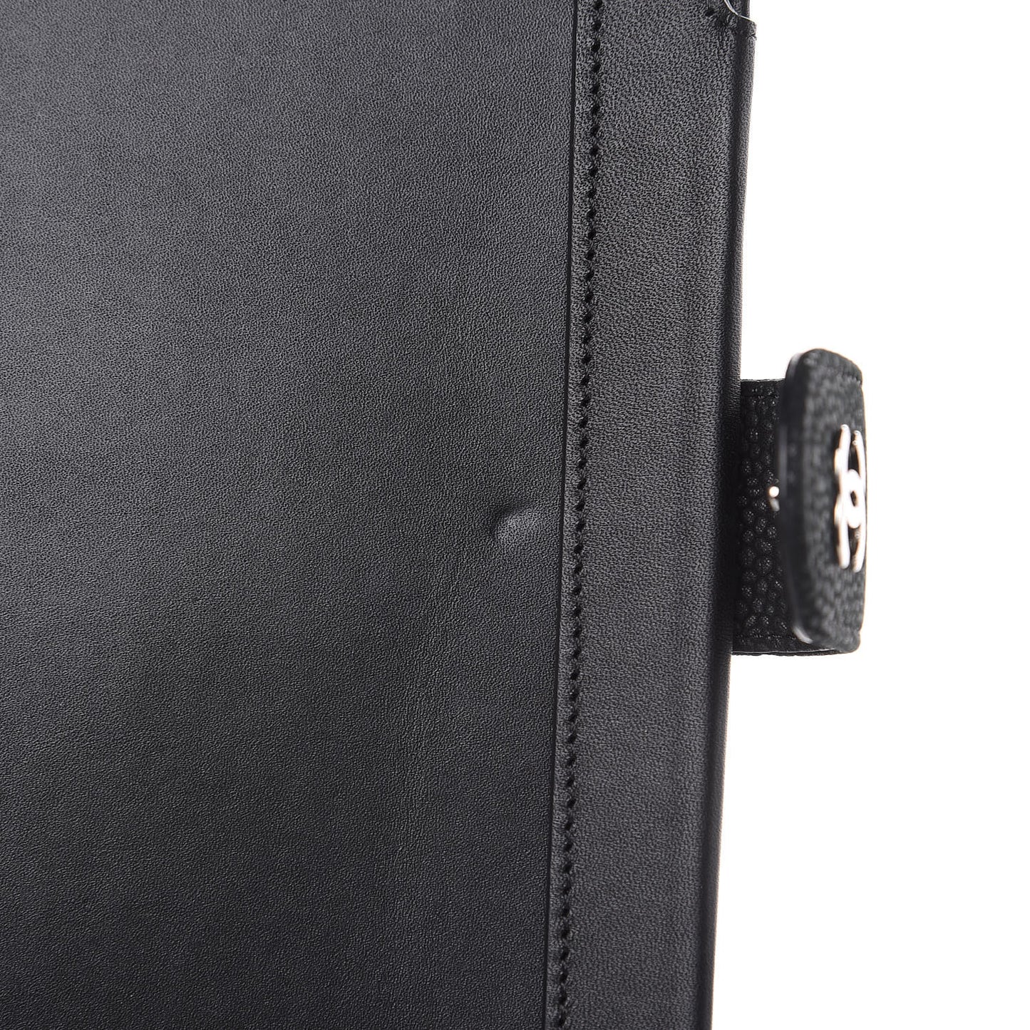 Iridescent Caviar Quilted Crossbody iPad Holder Black