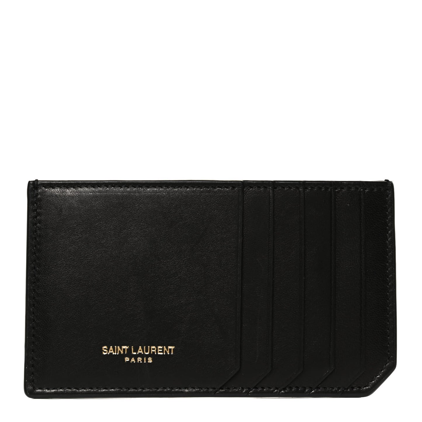Calfskin 5 Fragments Card Holder Black