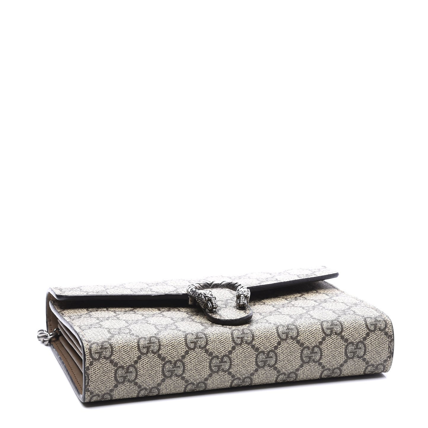 GG Supreme Monogram Mini Dionysus Chain Wallet Beige Taupe