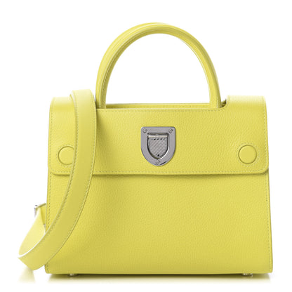 Christian Dior Grained Calfskin Mini Diorever Flap Yellow 1 of 7