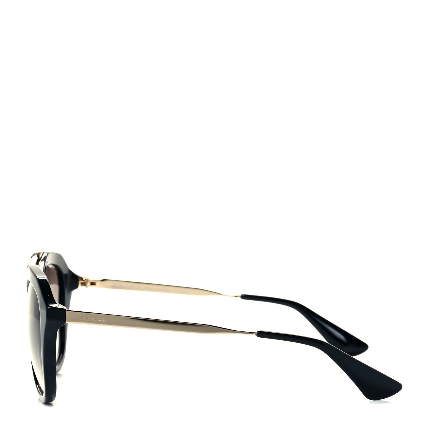 Acetate Metal Cinema Sunglasses SPR 12Q Black