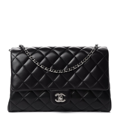 Chanel Lambskin Quilted Clutch With Chain Flap Black 1 of 11