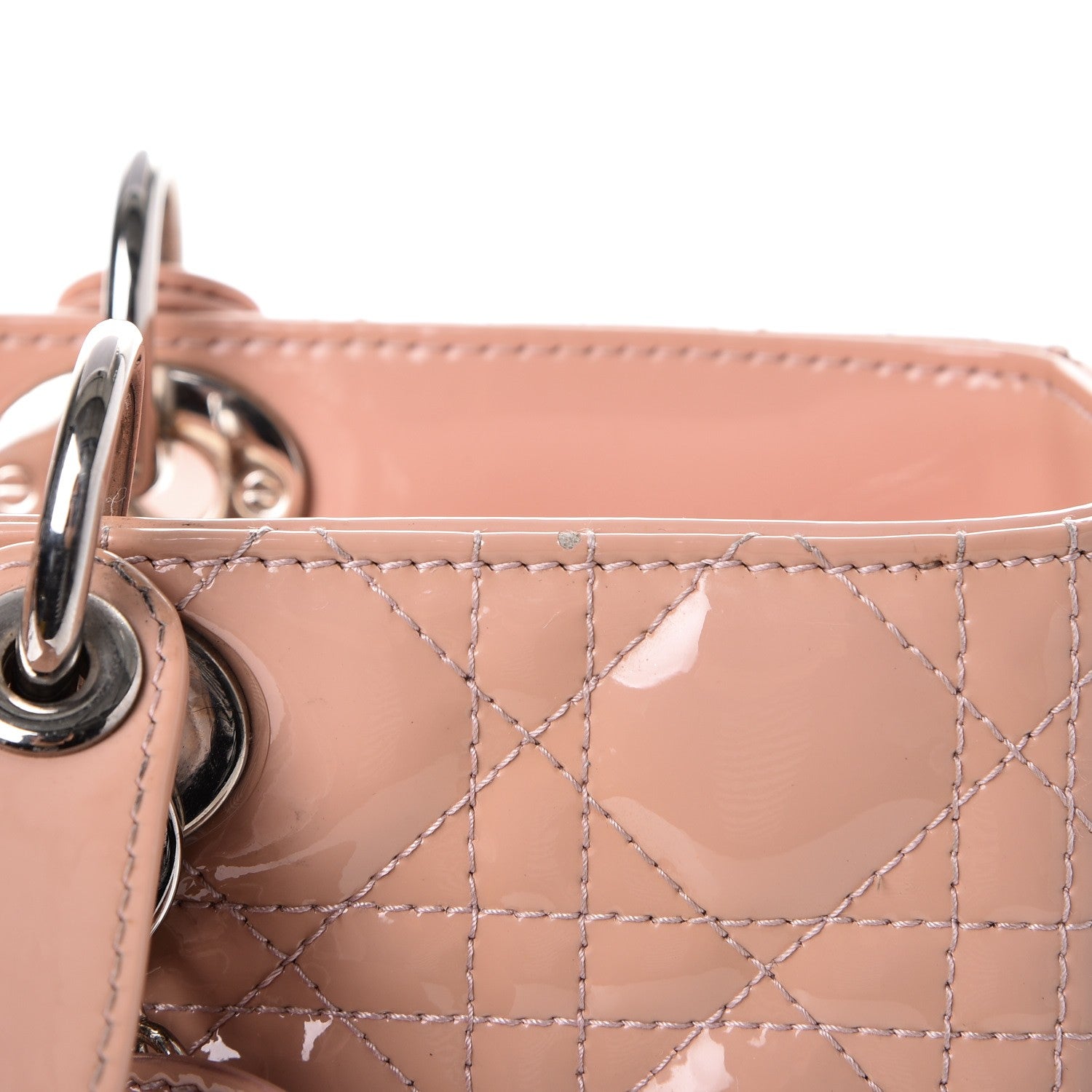 Christian Dior Patent Cannage Large Lady Dior Light Pink 8 of 10