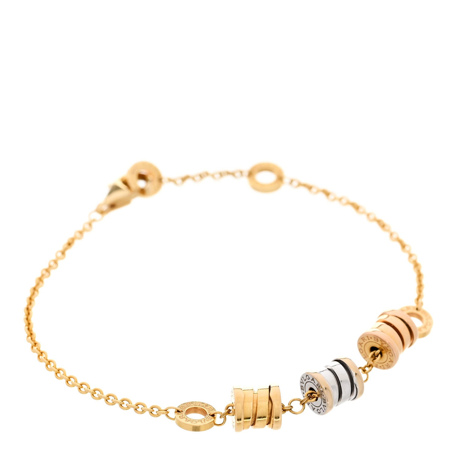 Bulgari 18K Yellow Rose White Gold B.Zero1 Bracelet 1 of 7