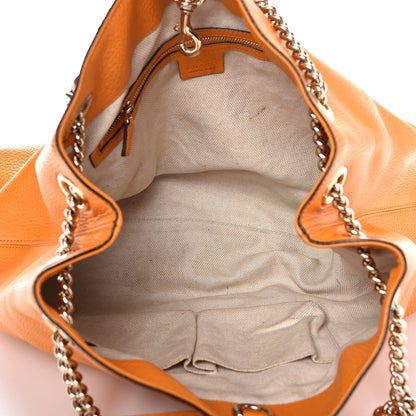 Gucci Pebbled Calfskin Medium Soho Chain Shoulder Bag Curcuma 5 of 20
