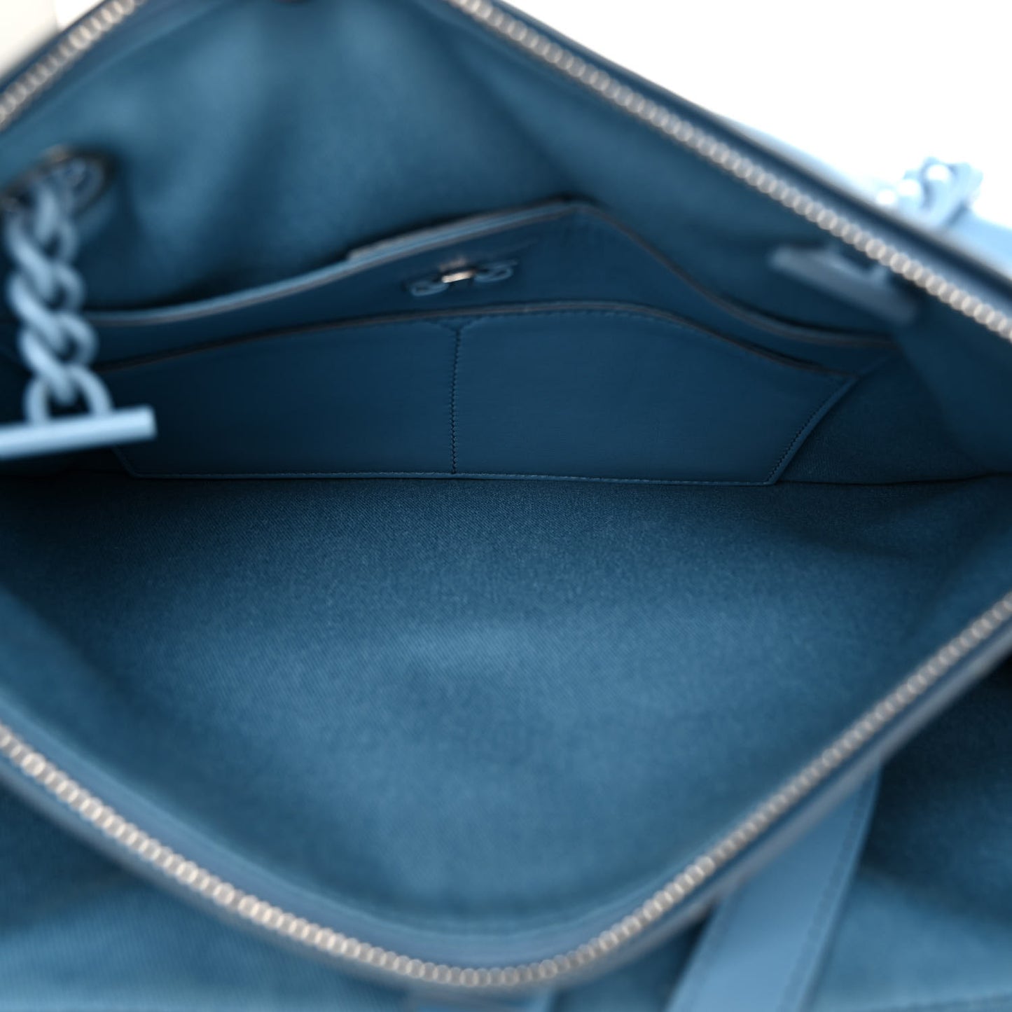 Calfskin Viva Bow Tote Nigella Blue