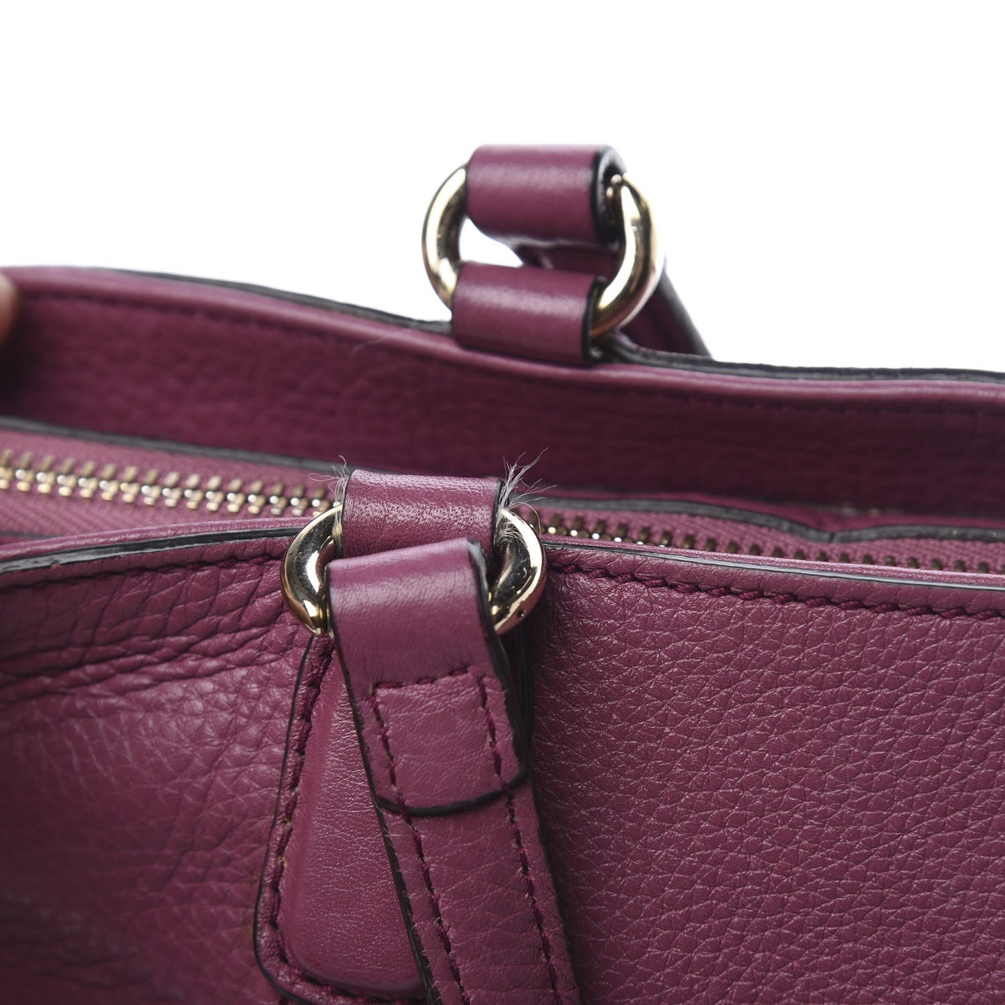 Pebbled Calfskin Small Soho Top Handle Bag Peonia Flower