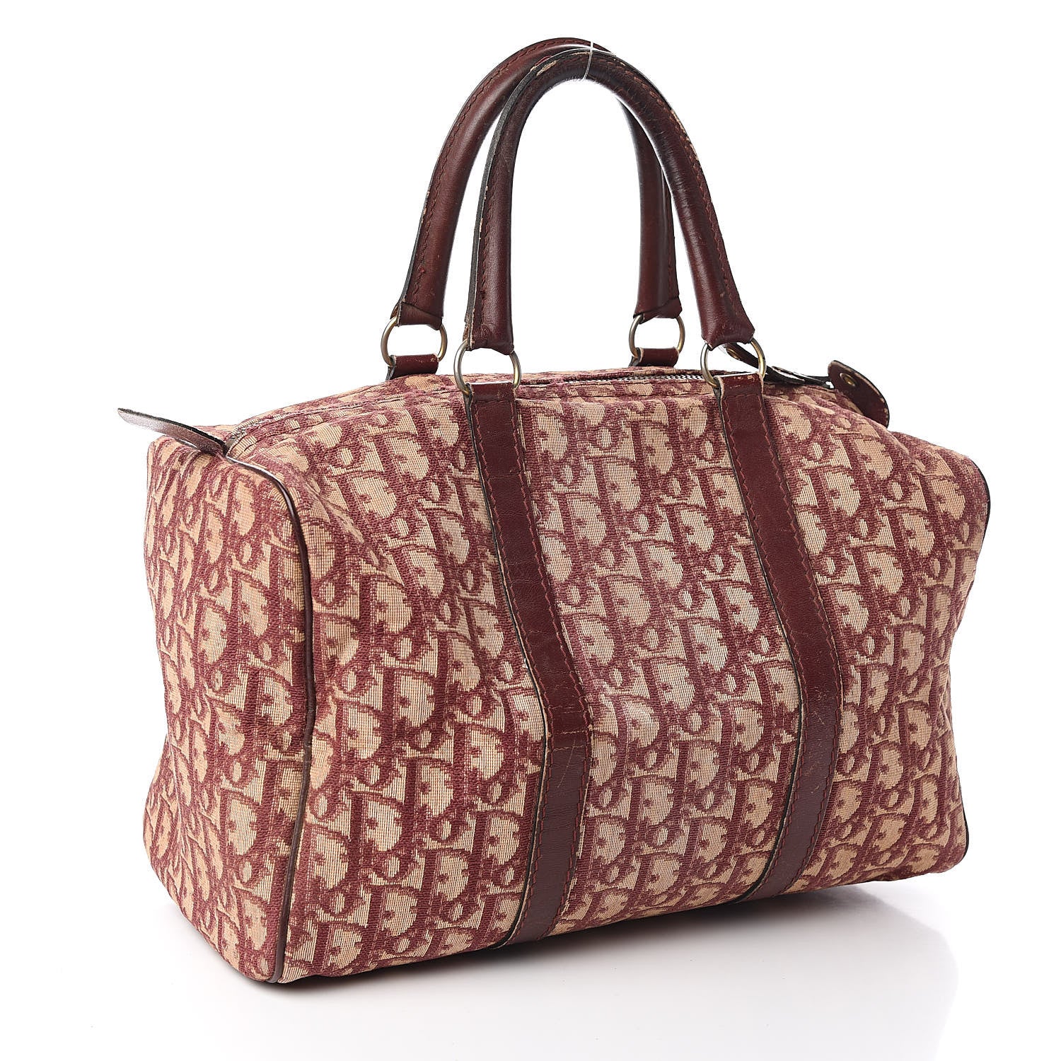 Christian Dior Monogram Boston Burgundy 3 of 16