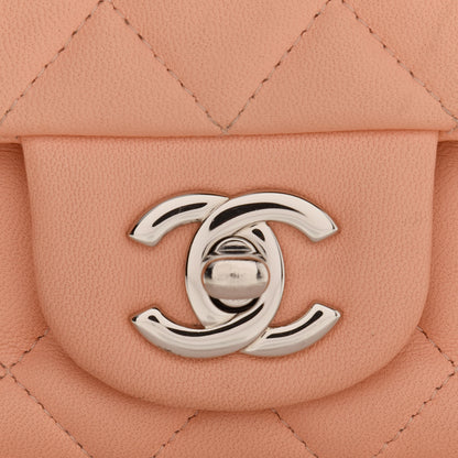 Chanel Lambskin Quilted Mini Rectangular Flap Light Pink 7 of 11