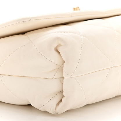 Chanel Lambskin Quilted Logo Strap Flap Black White 9 of 11