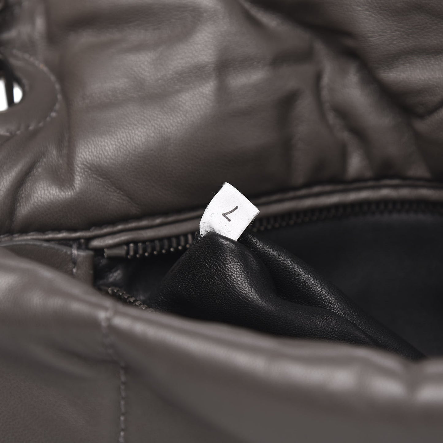 Nappa Bomber Sound Chain Flap Shoulder Bag Ardesia